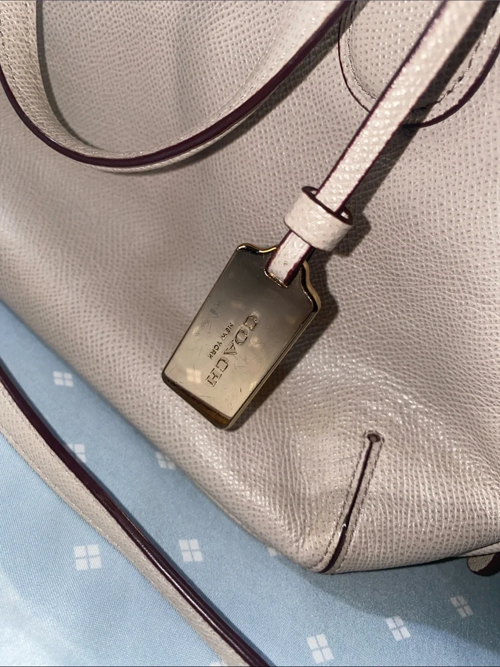 Coach Pebble Leather Satchel in Blush